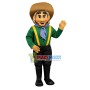 Enthusiastic Farmer Mascot Costume 