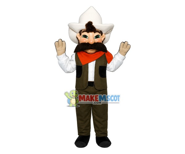 Wrangler Man Mascot Costume Wrangler Man Mascot Costume