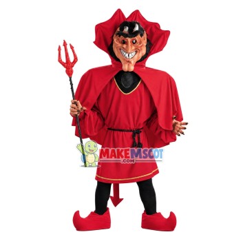 Smiley Red Devil Mascot Costume 