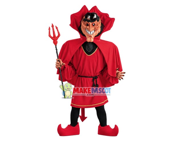 Smiley Red Devil Mascot Costume Smiley Red Devil Mascot Costume