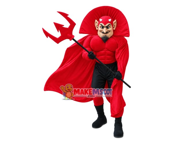 Muscle Red Devil Mascot Costume Muscle Red Devil Mascot Costume