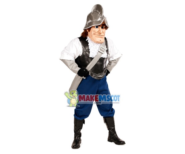 Handsome Spanish Conquistador Mascot Costume Handsome Spanish Conquistador Mascot Costume