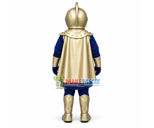 Royal Silver Knight Mascot Costume Royal Silver Knight Mascot Costume