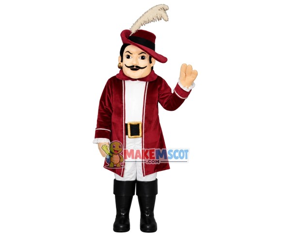 Red Cavalier Mascot Costume Red Cavalier Mascot Costume