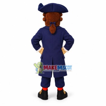 Humble Colonial Man Mascot Costume Humble Colonial Man Mascot Costume
