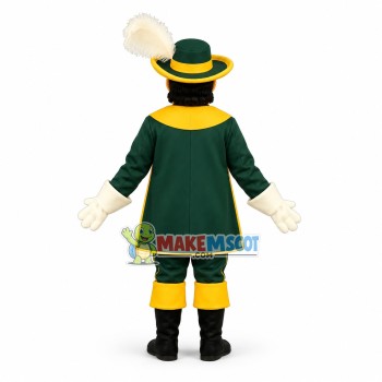 Green Cavalier Man Mascot Costume Green Cavalier Man Mascot Costume