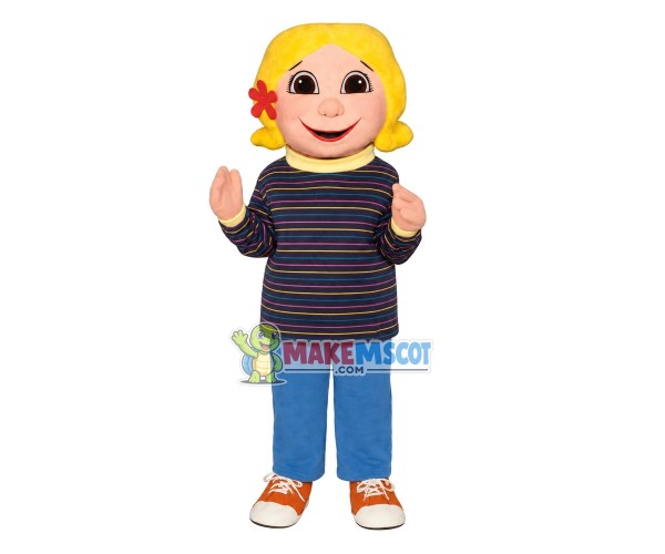 Cute Little Girl Mascot Costume Cute Little Girl Mascot Costume