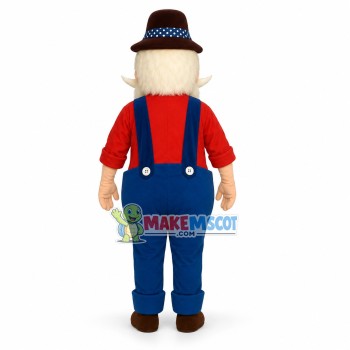 Old Farmer Mascot Costume Old Farmer Mascot Costume