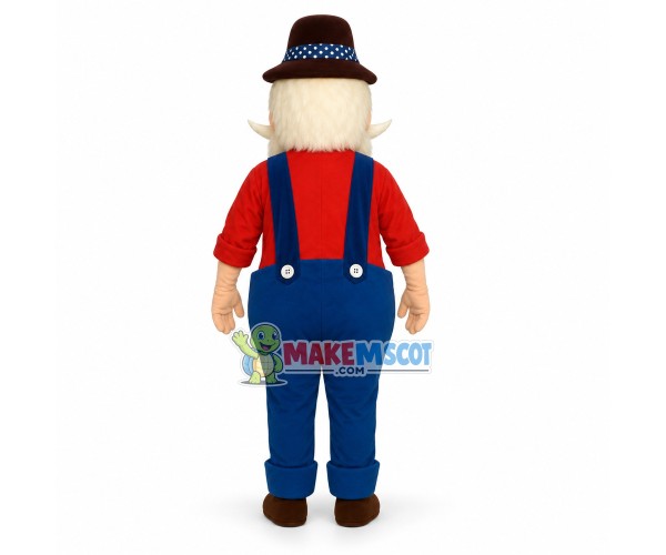 Old Farmer Mascot Costume Old Farmer Mascot Costume