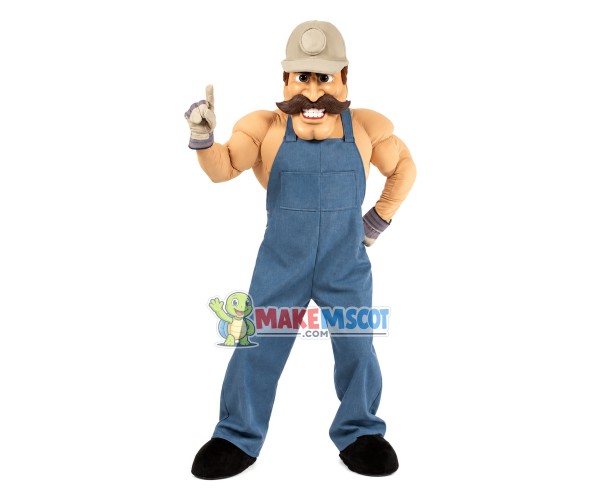 Power Miner Mascot Costume Power Miner Mascot Costume