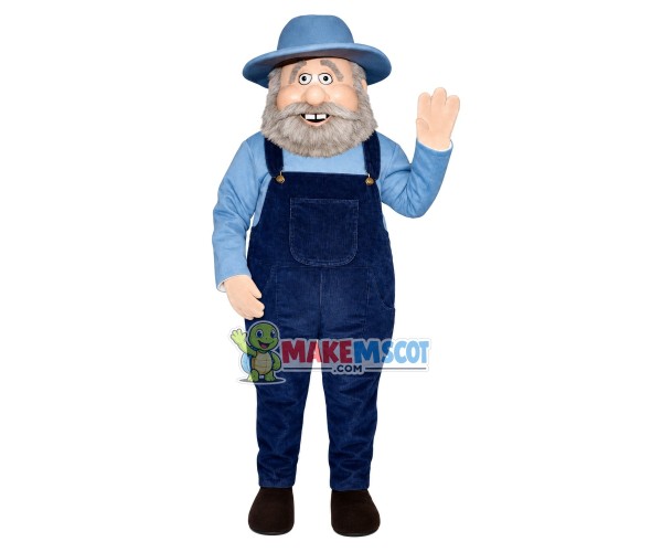 Old Prospector Mascot Costume Old Prospector Mascot Costume