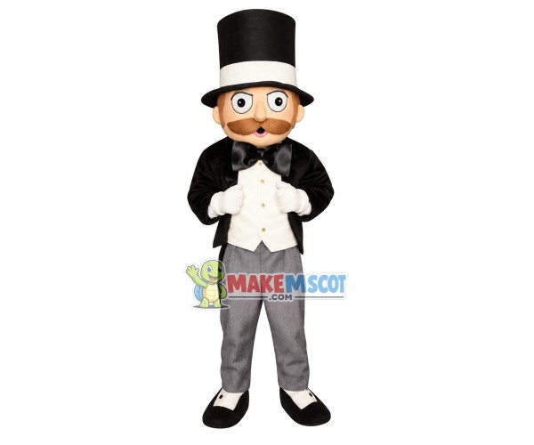 Gentleman Mascot Costume Gentleman Mascot Costume