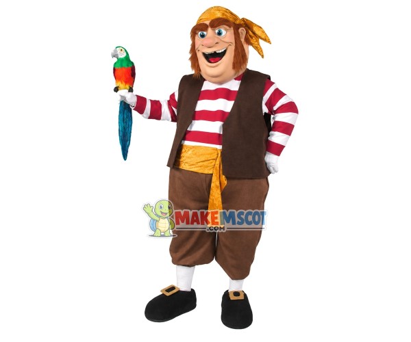 Pirate Chummy Muttonchops Mascot Costume Pirate Chummy Muttonchops Mascot Costume