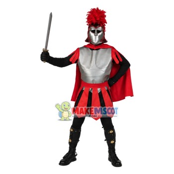 Armored Spartan Knight Mascot Costume	