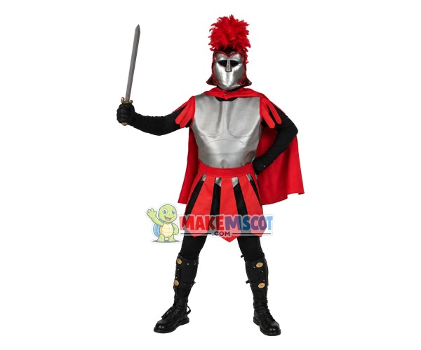 Armored Spartan Knight Mascot Costume Armored Spartan Knight Mascot Costume