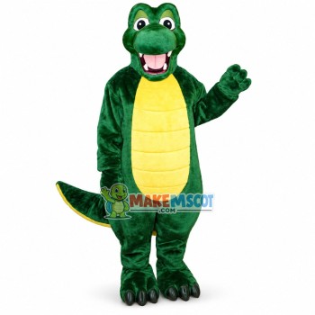 Happy Alligator Mascot Costume	