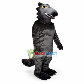 Black Raptor Dinosaur Mascot Costume	