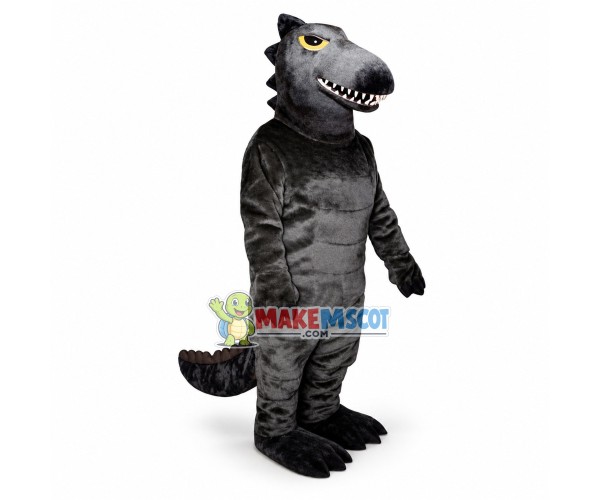 Black Raptor Dinosaur Mascot Costume Black Raptor Dinosaur Mascot Costume