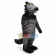 Black Raptor Dinosaur Mascot Costume Black Raptor Dinosaur Mascot Costume