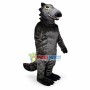 Black Raptor Dinosaur Mascot Costume	
