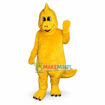 Lovely Yellow Dinosaur Mascot Costume	
