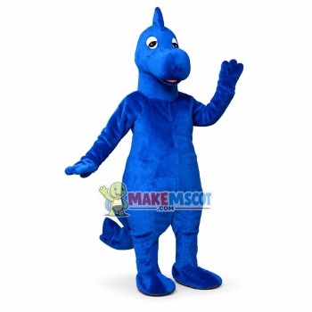 Sleepy Blue Dinosaur Mascot Costume	