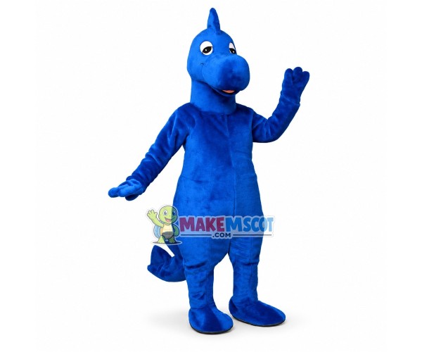 Sleepy Blue Dinosaur Mascot Costume Sleepy Blue Dinosaur Mascot Costume