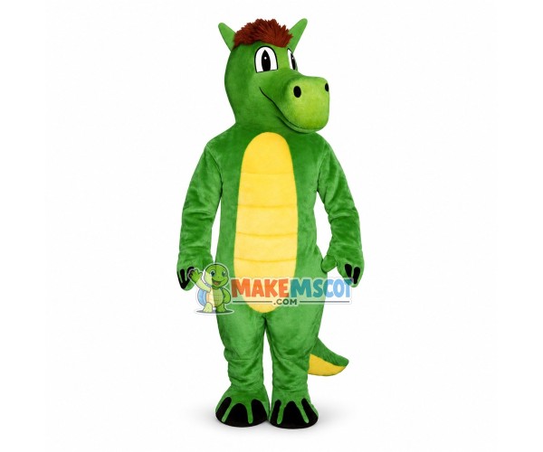 Long Hair Dinosaur Mascot Costume 