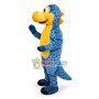 Brightly Colored Dinosaur Mascot Costume 