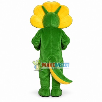 Green Triceratops Mascot Costume Green Triceratops Mascot Costume