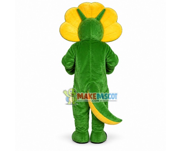 Green Triceratops Mascot Costume Green Triceratops Mascot Costume