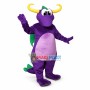 Long Horned Purple Dragon Mascot Costume 
