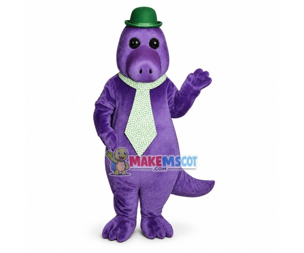 Gentleman Purple Dragon Mascot Costume Gentleman Purple Dragon Mascot Costume