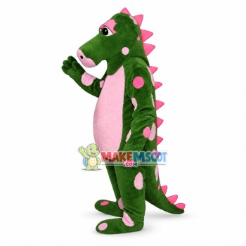 Green Whimsical Dragon Mascot Costume Green Whimsical Dragon Mascot Costume