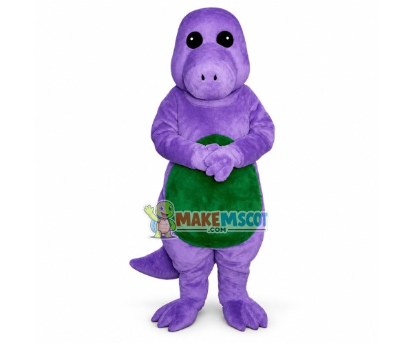 Wise Barney the Purple Dinosaur Mascot Adult Costume Wise Barney the Purple Dinosaur Mascot Adult Costume