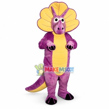Innocent Purple Triceratops Mascot Costume Innocent Purple Triceratops Mascot Costume