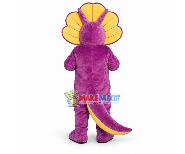 Innocent Purple Triceratops Mascot Costume Innocent Purple Triceratops Mascot Costume