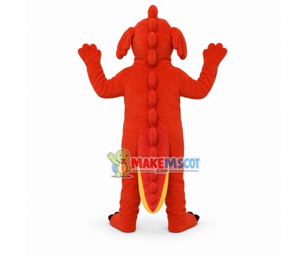 Orange Whimsical Dragon Mascot Costume Orange Whimsical Dragon Mascot Costume