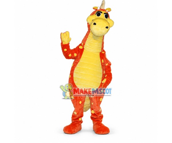 Skittles Fur dragon Mascot Costume Skittles Fur dragon Mascot Costume