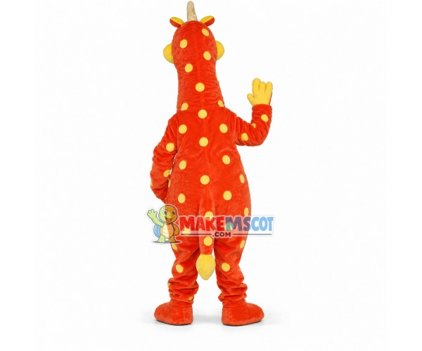 Skittles Fur dragon Mascot Costume Skittles Fur dragon Mascot Costume