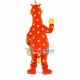 Skittles Fur dragon Mascot Costume Skittles Fur dragon Mascot Costume