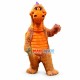 Skittles Multicolored Fur Dragon Mascot Costume 