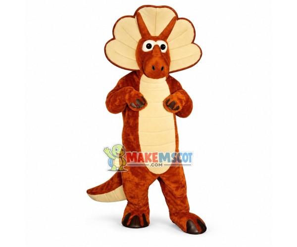 Orange Triceratops Mascot Costume Orange Triceratops Mascot Costume