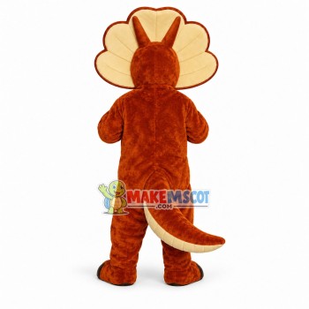 Orange Triceratops Mascot Costume Orange Triceratops Mascot Costume