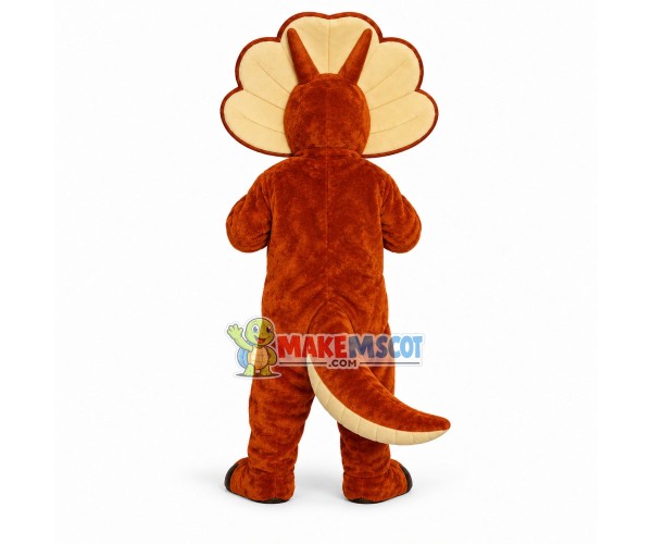 Orange Triceratops Mascot Costume Orange Triceratops Mascot Costume