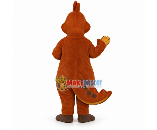 Baby Orange Dinosaur Mascot Costume 