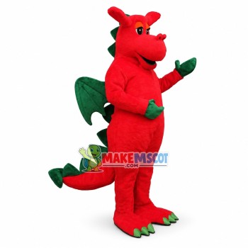 Cartoon Red Dragon Mascot Costume Cartoon Red Dragon Mascot Costume