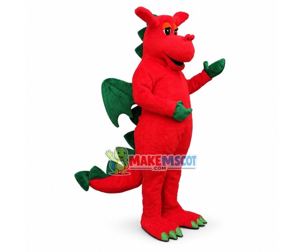 Cartoon Red Dragon Mascot Costume Cartoon Red Dragon Mascot Costume