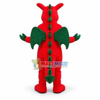 Cartoon Red Dragon Mascot Costume Cartoon Red Dragon Mascot Costume