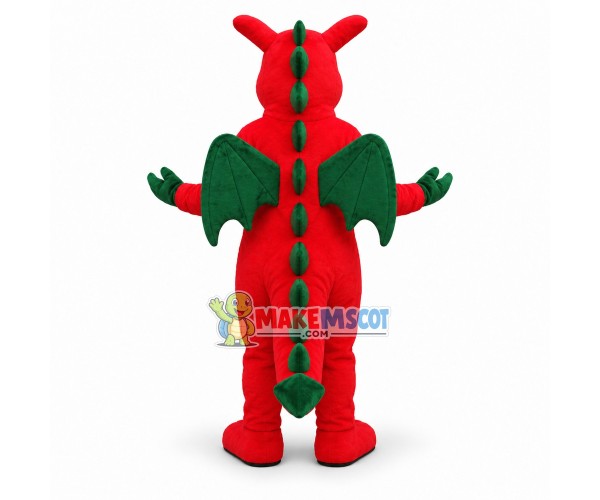 Cartoon Red Dragon Mascot Costume Cartoon Red Dragon Mascot Costume